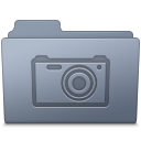 Pictures Folder Graphite Icon 128x128 png